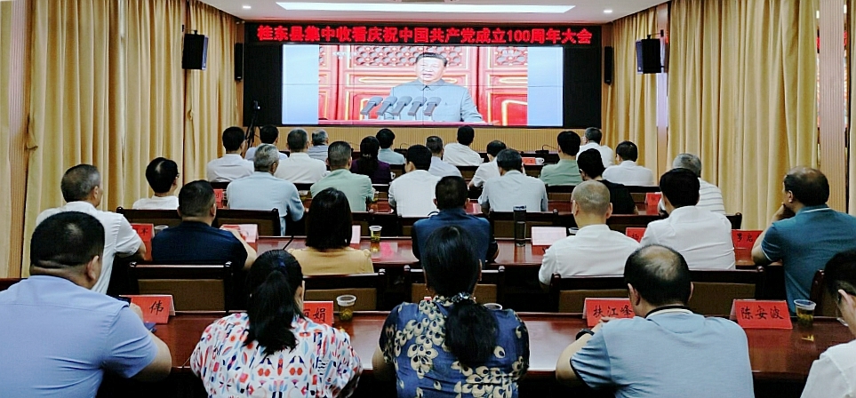 县级领导集中收看庆祝中国共产党成立100周年大会