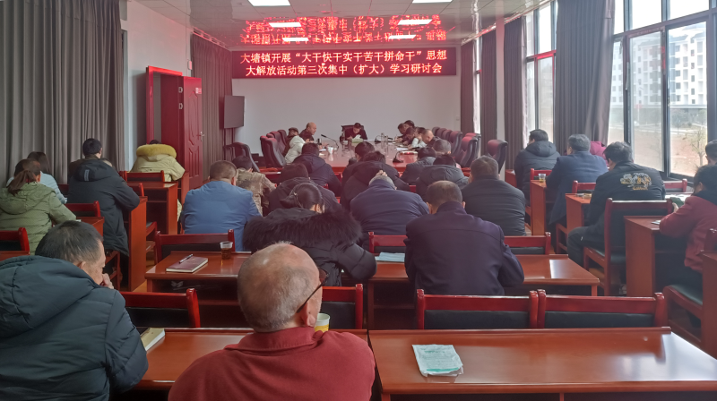 大塘镇组织开展思想大解放活动第三次集中（扩大）学习研讨