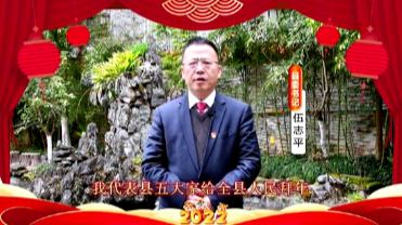 伍志平刘真等县五大家主要领导向全县人民拜年啦！