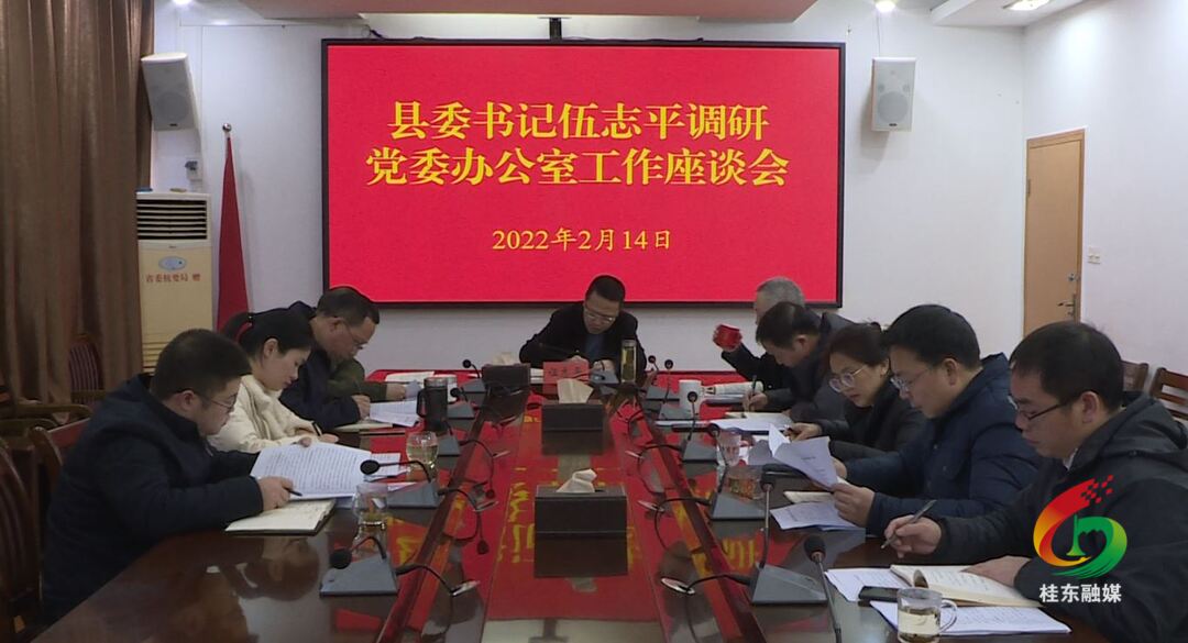 伍志平调研党委办公室工作