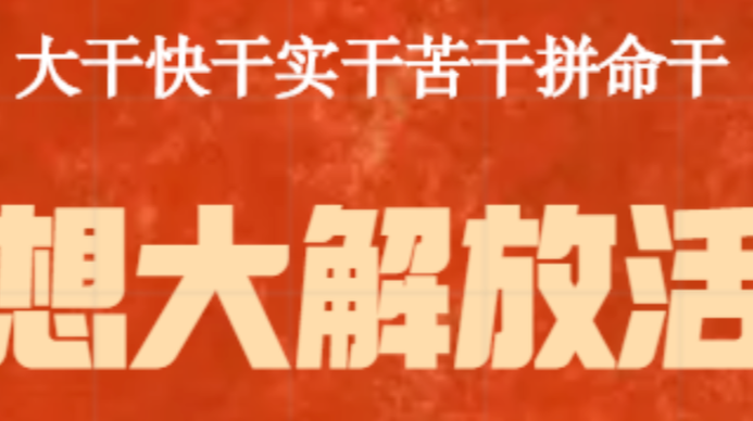 大干快干实干苦干拼命干 思想大解放活动