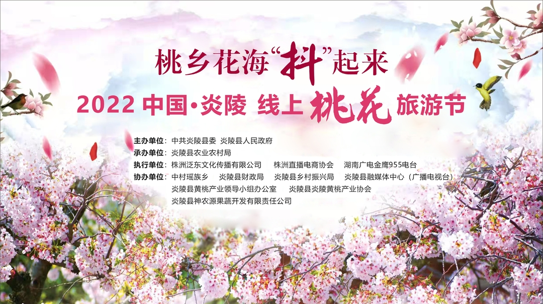 【直播湘鄂赣】桃乡花海“抖”起来2022中国·炎陵 线上桃花旅游节