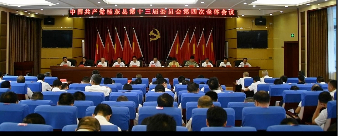 中共桂东县委十三届四次全会召开
