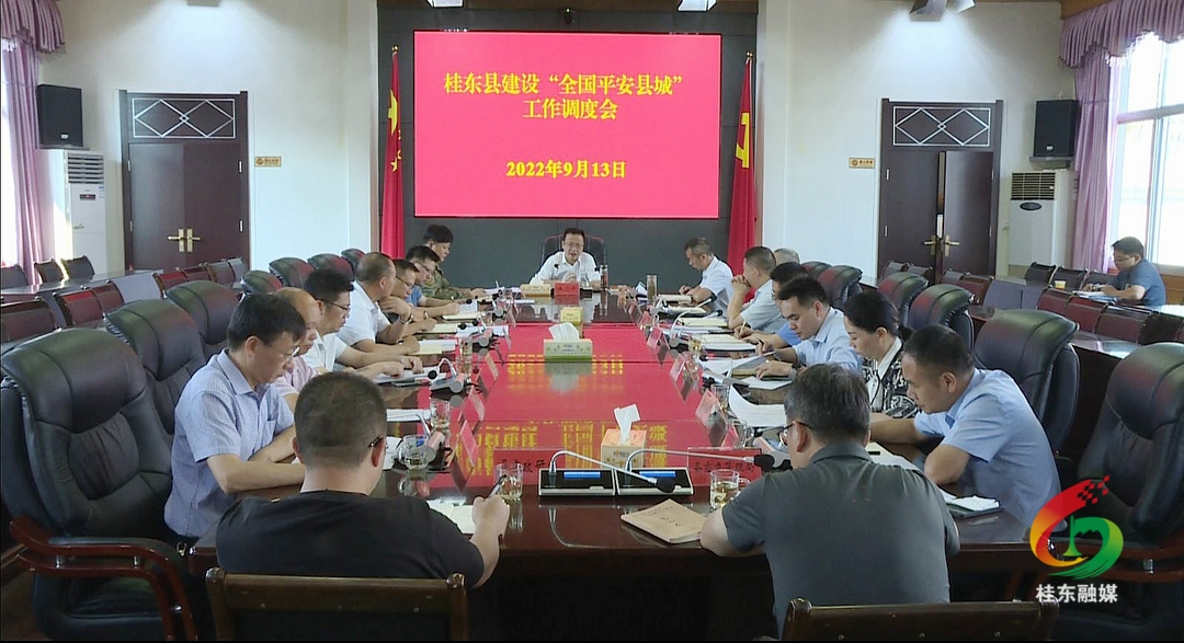 伍志平主持召开建设“全国平安县城”工作调度会