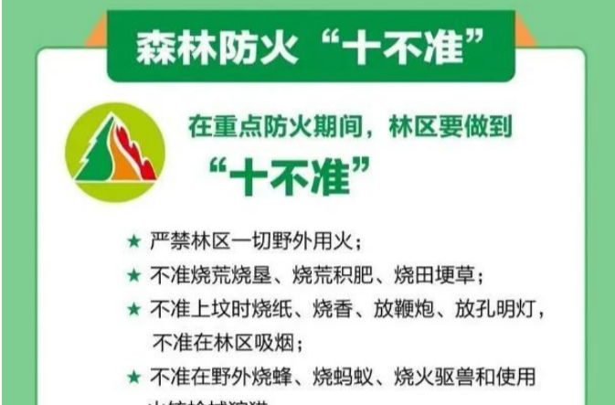 严禁野外用火！这些森林防火知识要牢记