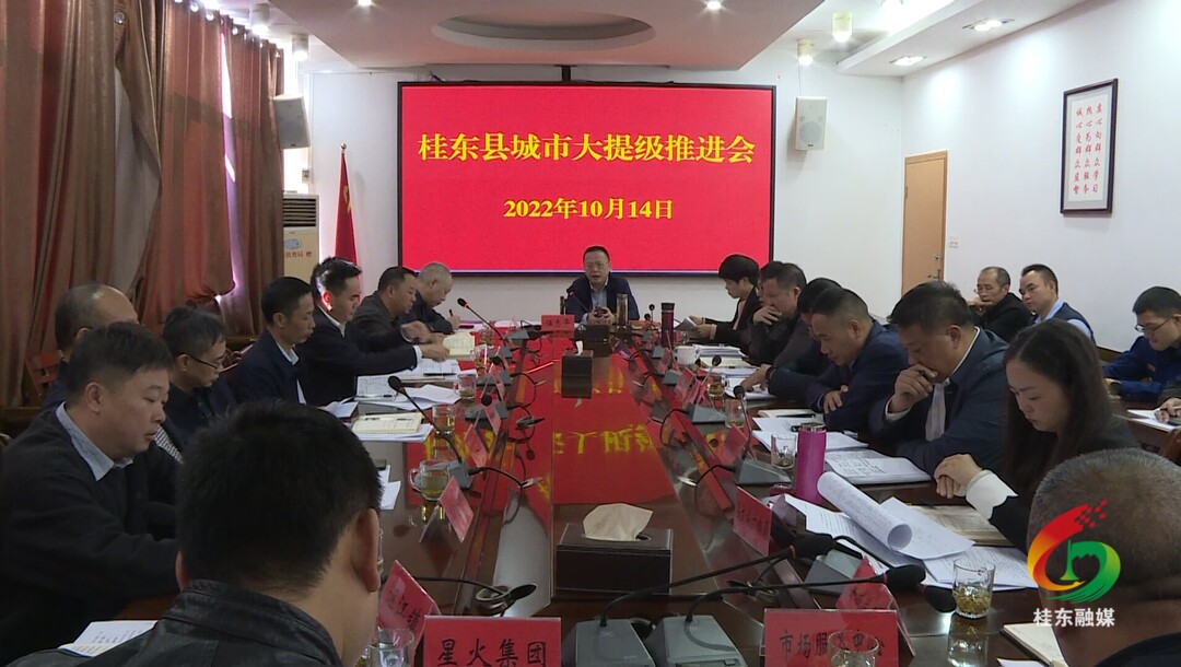 伍志平主持召开我县城市大提级推进会议
