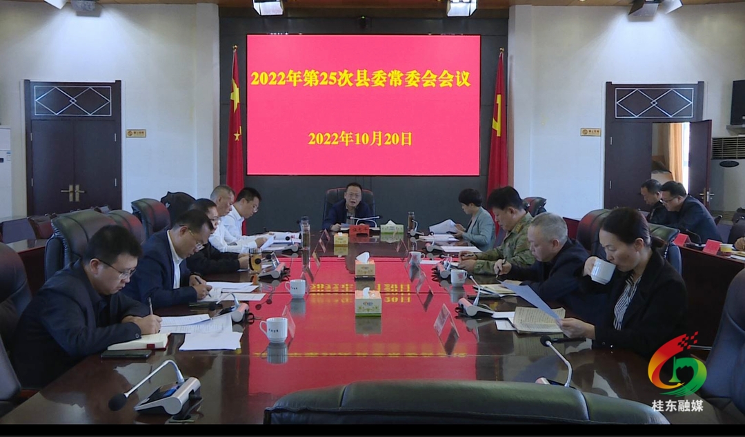 伍志平主持召开第25次县委常委会会议