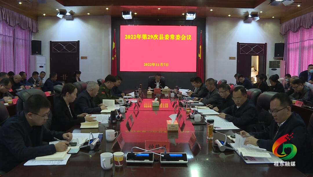 伍志平主持召开第29次县委常委会会议