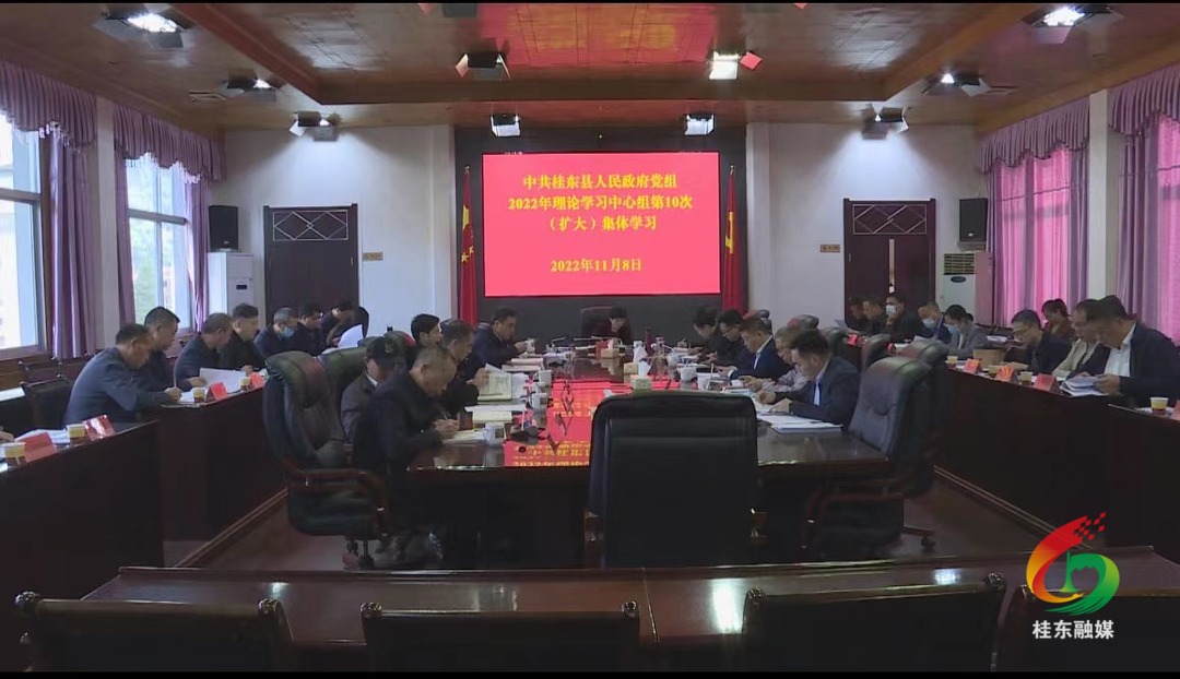 县政府党组理论学习中心组开展2022年第10次集体(扩大)学习