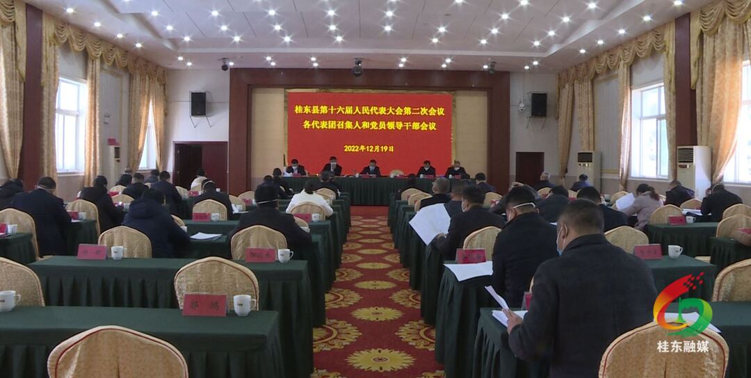 县十六届人大二次会议召开各代表团召集人和党员领导干部会议