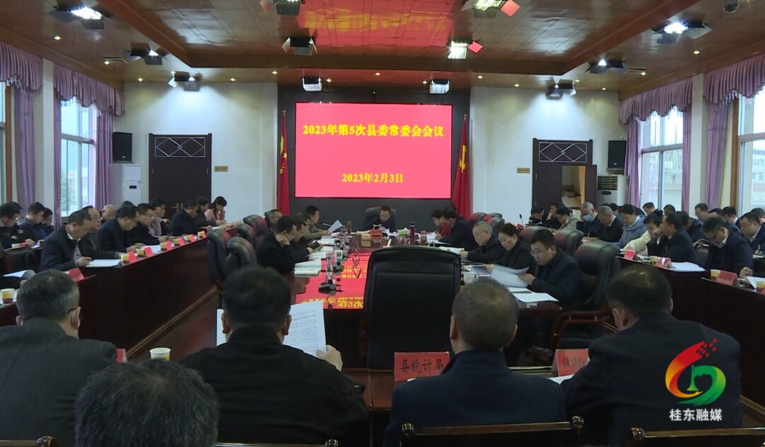 伍志平主持召开2023年第5次县委常委会会议