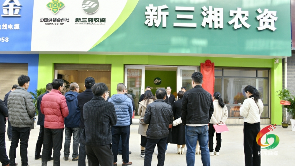我县新三湘供销农业生产资料有限公司揭牌成立