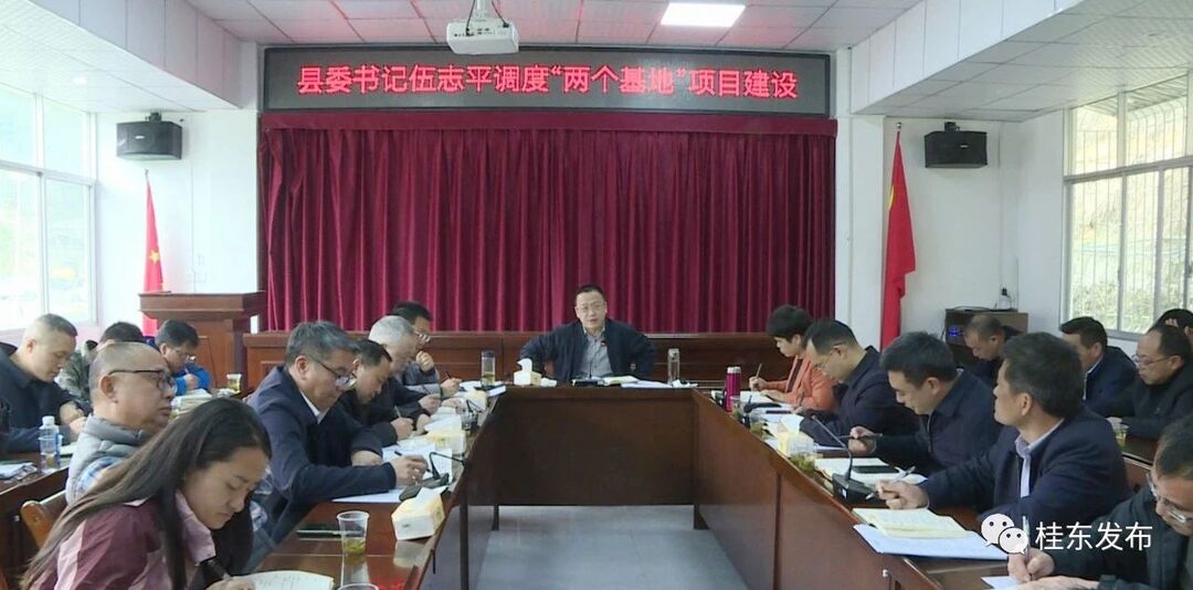 伍志平调度“两个基地”项目建设工作