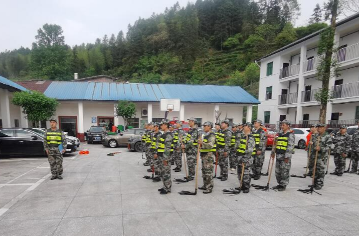 清泉镇民兵整组集结点验