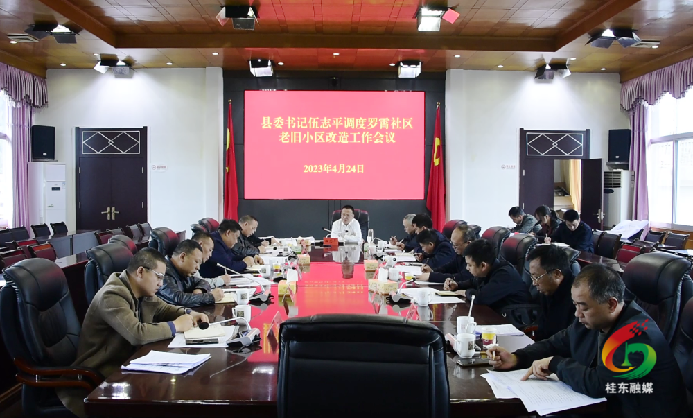 伍志平调度罗霄社区老旧小区改造工作