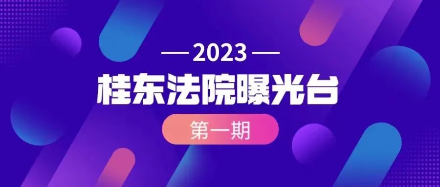桂东县人民法院公布2023年第一期失信被执行人名单