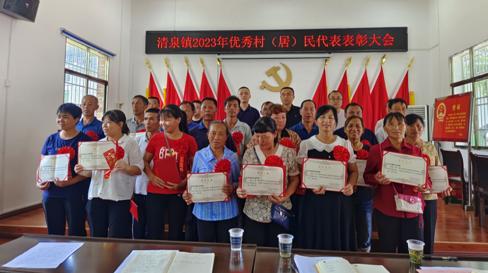 清泉镇：表彰优秀村（居）民代表