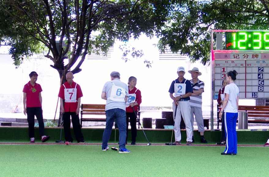 县老年体协举办庆“八一”崇军杯门球赛