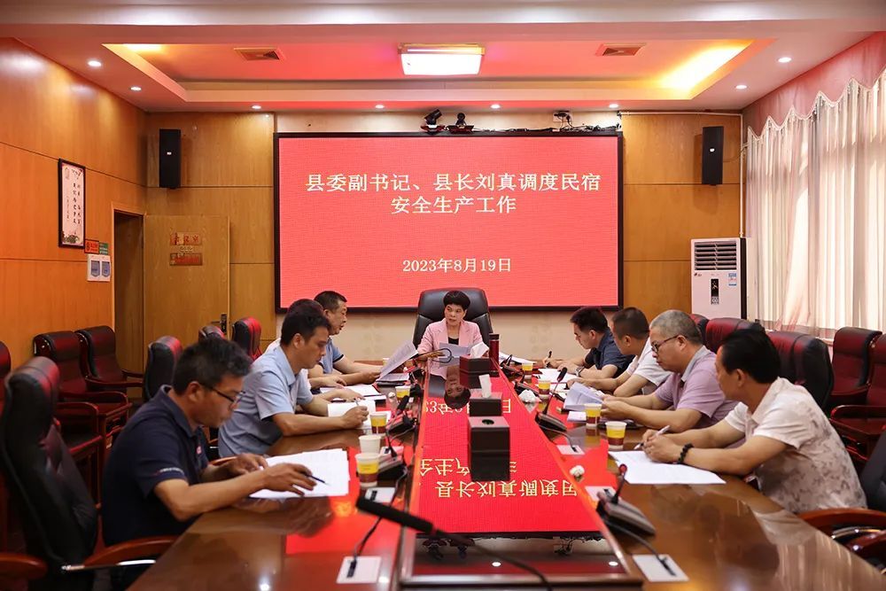 刘真调度民宿安全生产工作