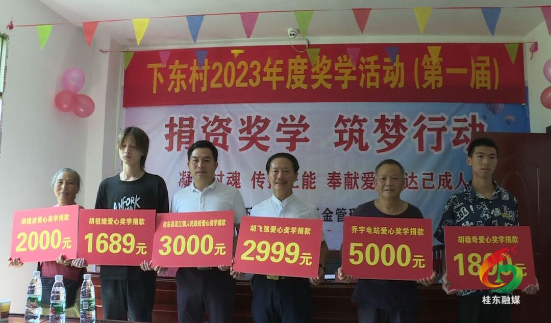 沤江镇下东村开展奖学助学活动