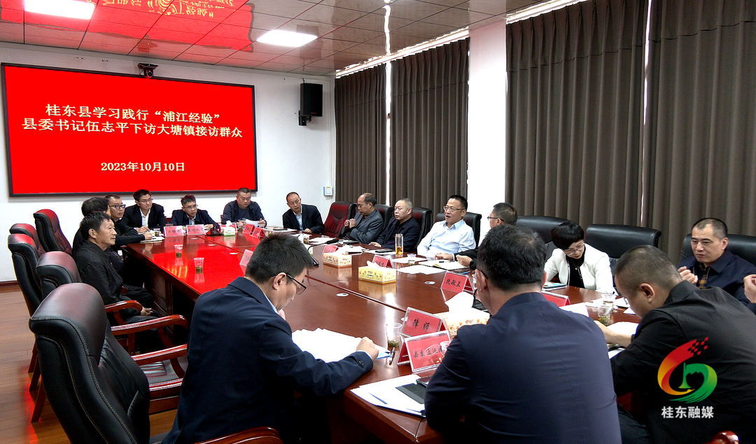 伍志平到大塘镇接访群众