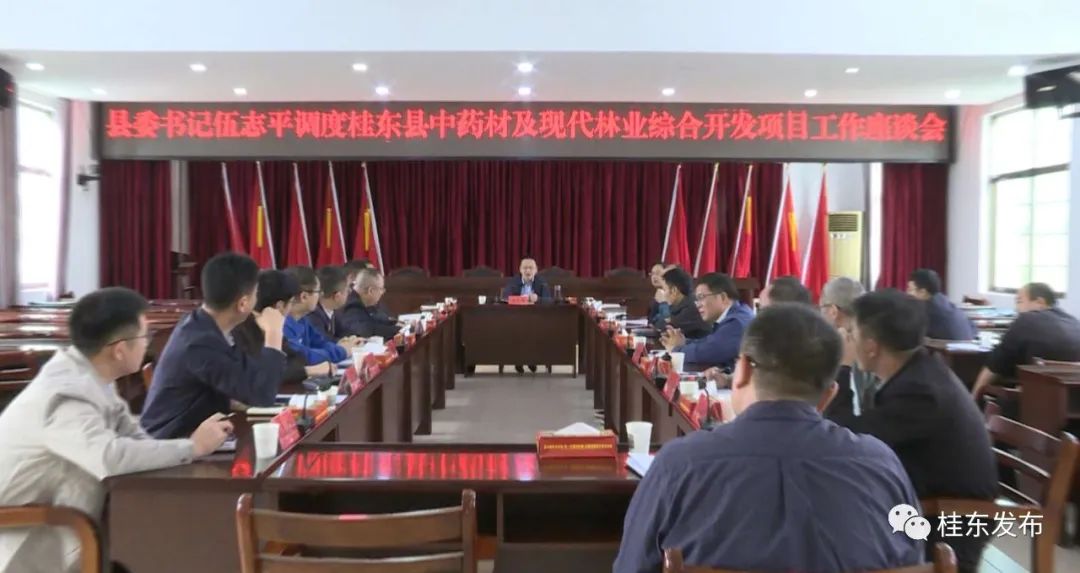 伍志平调度中药材及现代林业综合开发项目工作