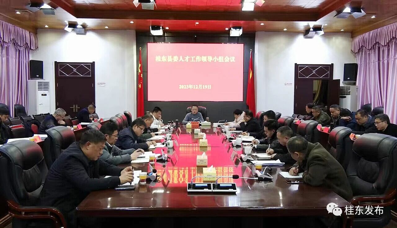 伍志平主持召开县委人才工作领导小组会议