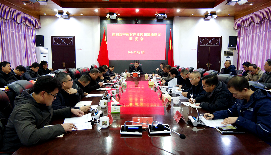 伍志平专题调度县中药材产业园和基地建设工作