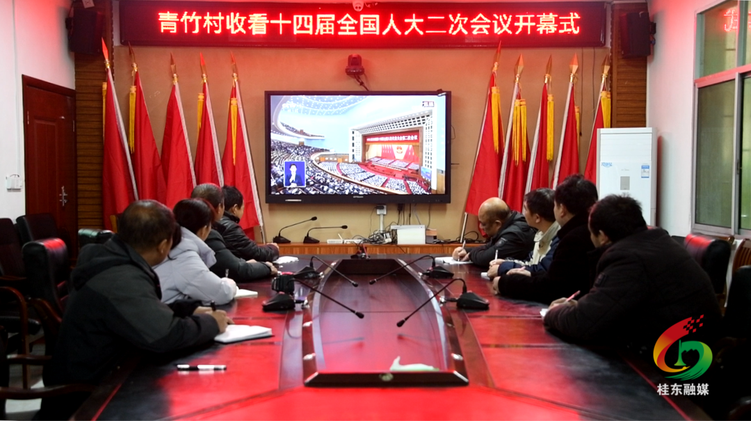 青竹村党员群众收看全国两会盛况