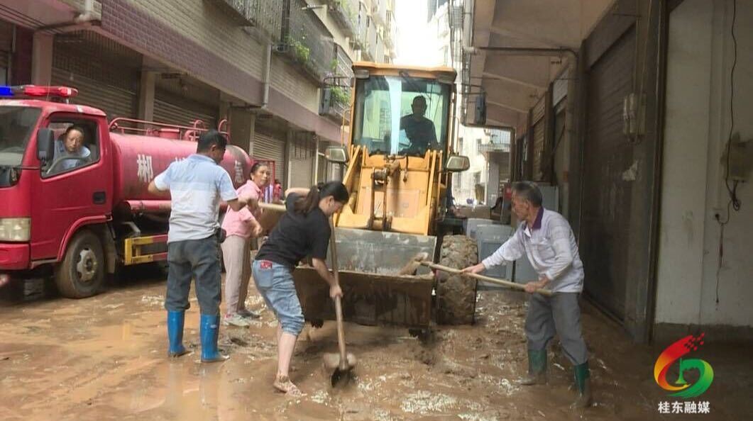 沙田：强降雨突袭 党员干部齐心抢险护平安