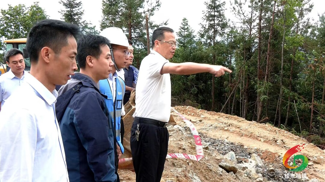 伍志平调度大岭风电项目建设工作