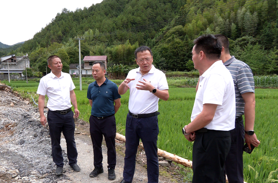伍志平检查调度四都宋坪青山防汛救灾等工作