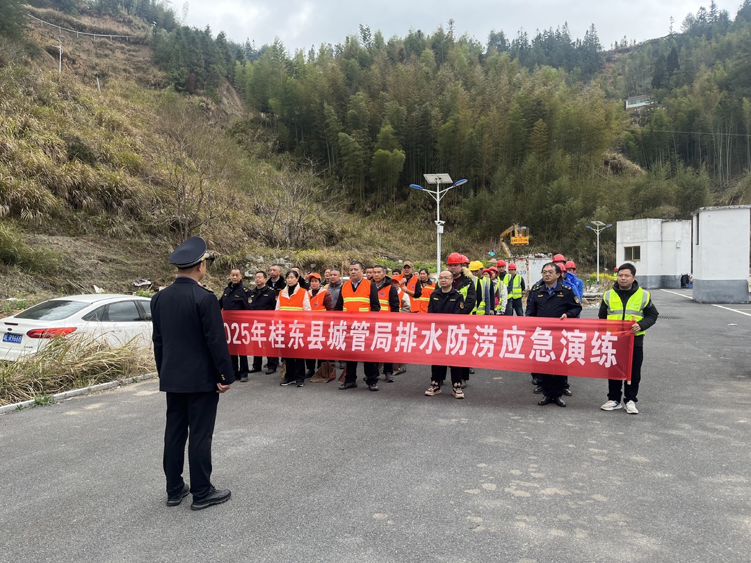 桂东县开展城区防汛应急演练