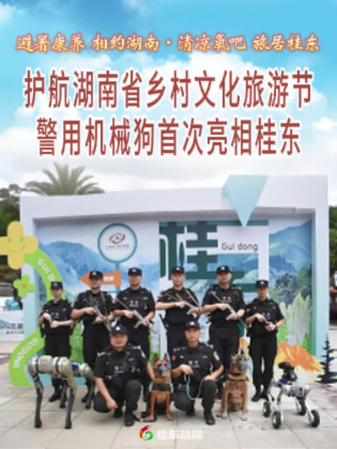 避暑康养 相约湖南|护航湖南省乡村文化旅游节 警用机械狗首次亮相桂东