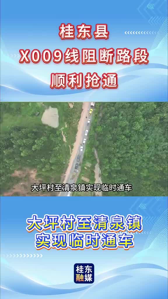 桂东县X009线阻断路段顺利抢通