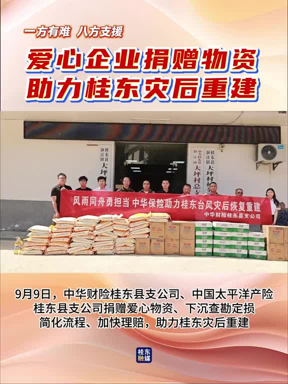一方有难 八方支援|爱心企业捐赠物资 助力桂东灾后重建