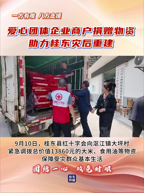 一方有难 八方支援|爱心团体企业商户捐赠物资 助力桂东灾后重建