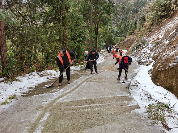 沤江镇：各村积极全力应对低温雨雪冰冻恶劣天气