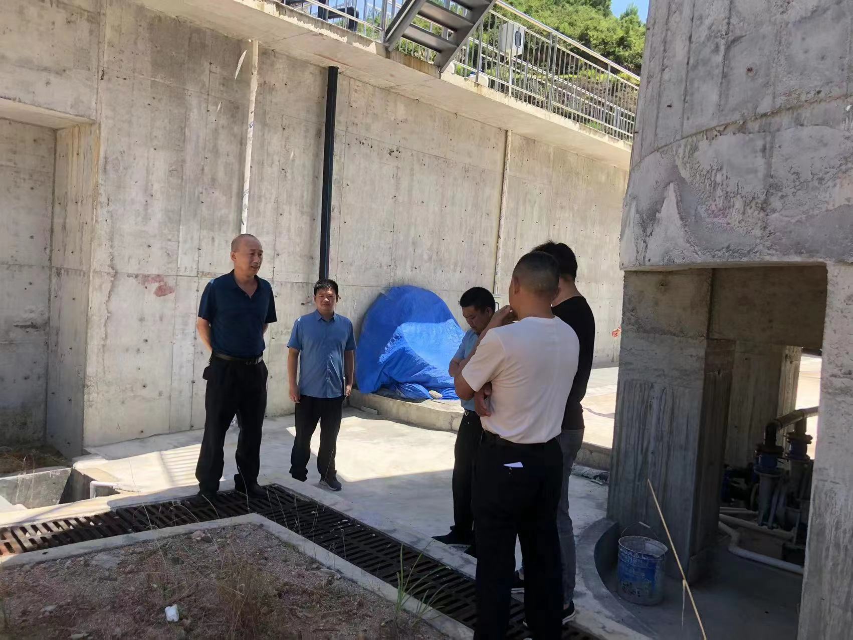 市生态环境局督导寨前镇流源矿废弃矿洞涌水治理工作