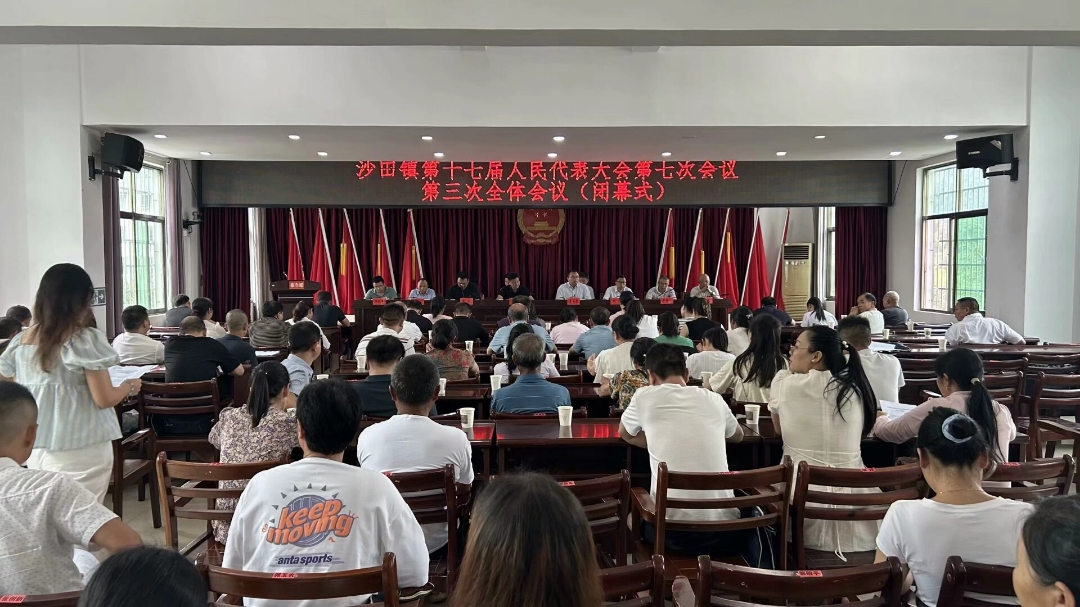 沙田镇召开第十七届人民代表大会第七次会议第三次全体会议