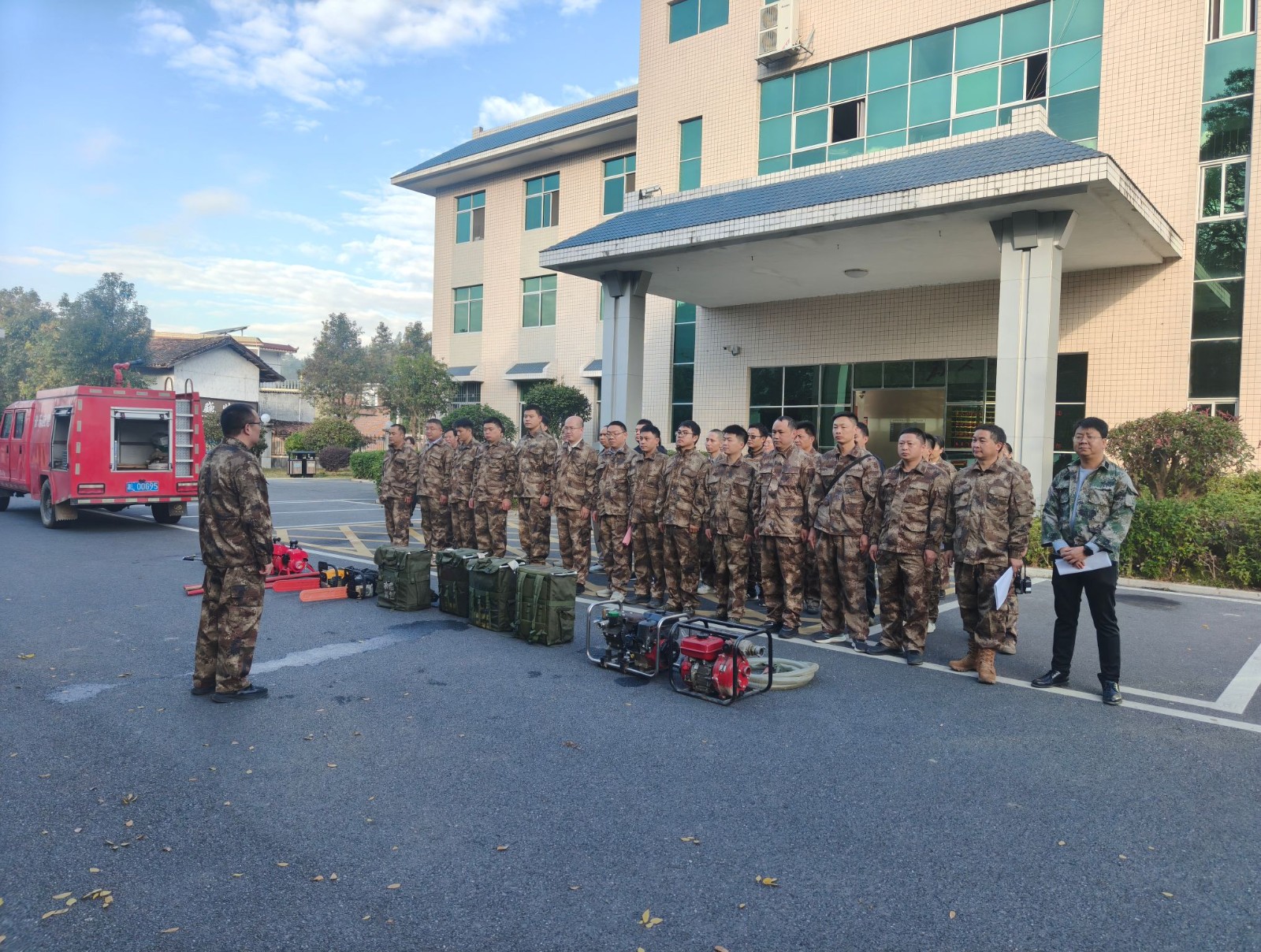 普乐镇开展森林防灭火应急演练